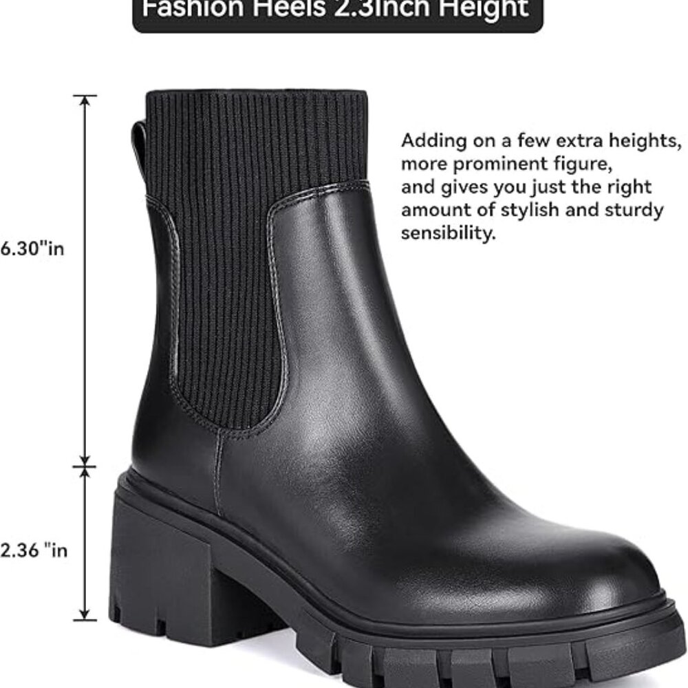 Women's Chelsea Ankle Boots Booties (black) - Picture 2 of 8